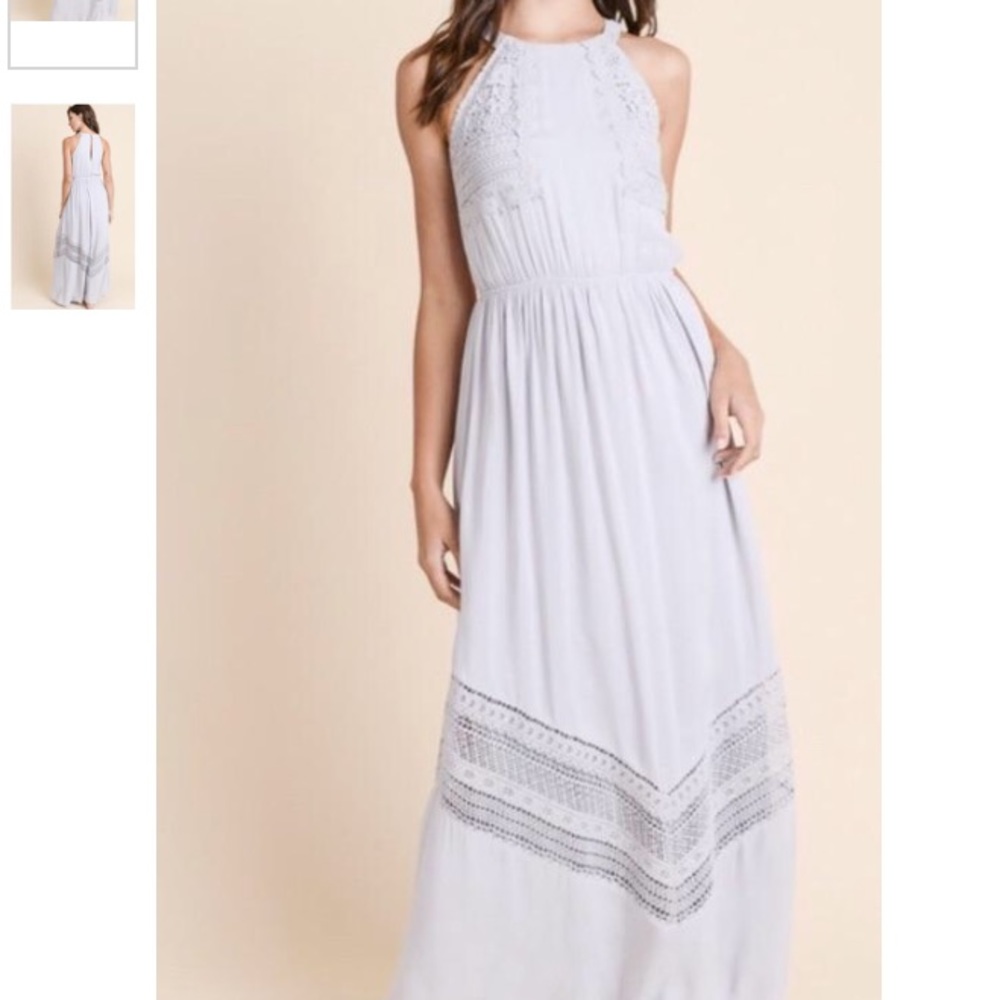 Grey high-neck Maxi dress